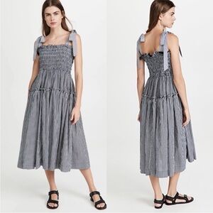 En Saison Checkered Black and White Midi Dress